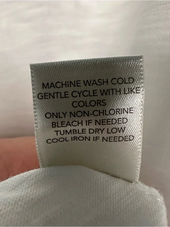 CJ Banks White Scoop Neck Slub Knit Top Embroidered Palm Trees - Picture 5 of 6